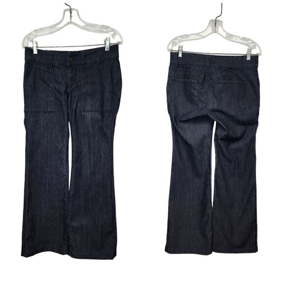 Ann Taylor Modern Fit Wide Leg Blue Denim Jeans Size 4 - Picture 1 of 5